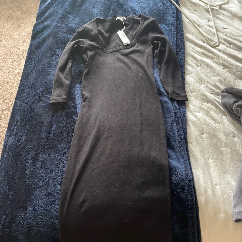 Size 0 JAMESPERSE long black cotton dress